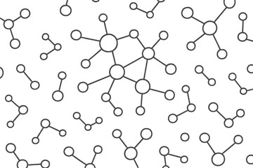 Poster - Interconnected nodes forming a network, symbolizing data flow and connectivity on a transparent background