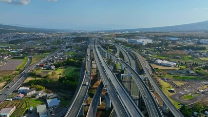Poster - Aerial view of the highway running through the plains