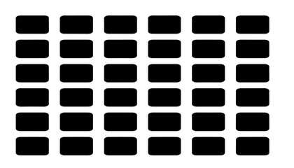 Aufkleber - A grid of black rectangles arranged in rows and columns on a white background creating a pattern effect