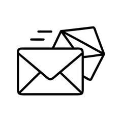Poster - Two envelopes with lines indicating motion suggesting fast delivery of correspondence shown here now
