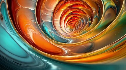 Poster - Colorful swirling vortex creates mesmerizing visual experience in abstract art