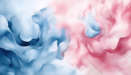 Leinwandbilder - dreamy pink and blue abstract fluid background with soft silky textures and light gradients for modern web design, luxury branding, or editorial print artwork

