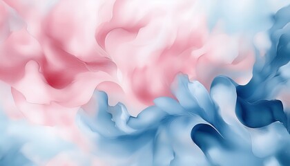 Leinwandbilder - dreamy pink and blue abstract fluid background with soft silky textures and light gradients for modern web design, luxury branding, or editorial print artwork

