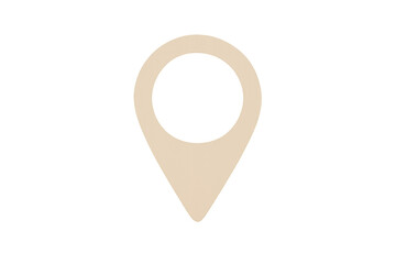 Fototapete - Location pin icon pointing downwards, isolated on a transparent background, perfect for indicating a specific spot on a map