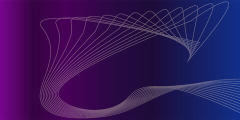 Aufkleber - Abstract curved line. Artistic of geometric line.