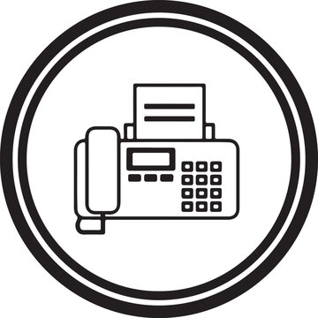 Print machine vector button for web and business document illustration