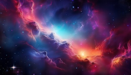 Wall Mural - nebula on a background of outer space