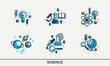 © Sylverarts - Science vector detailed icons set, physics and chemistry bundle, mathematics and geography study education.