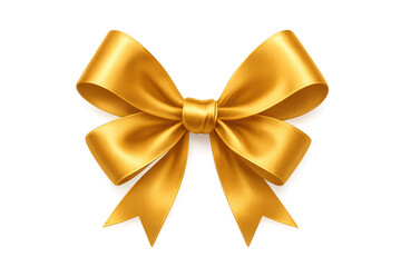 Aufkleber - Shiny golden bow adding a touch of elegance to a transparent background, perfect for festive designs