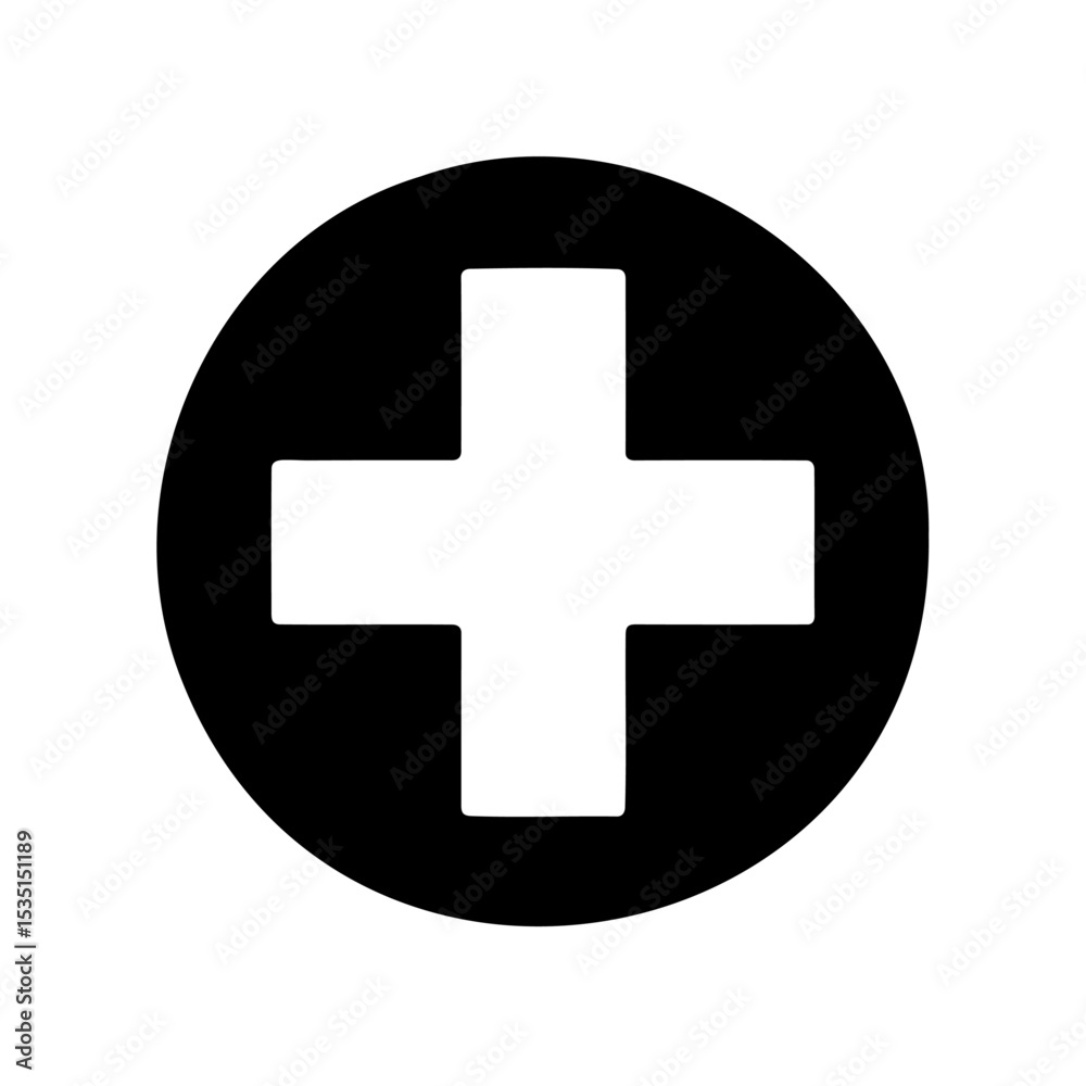 Medical Cross Icon – Health, Emergency, and First Aid Symbol for Hospital and Healthcare Use