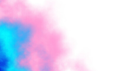 Poster - Pink abstract fog. Pink and blue cloudiness, mist or smog moves on transparent background. Beautiful swirling pastel noise smoke.