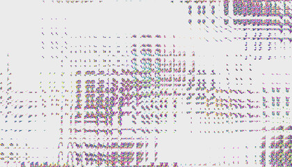 Poster - Glitch noise static television VFX. Visual video effects stripes background, CRT tv screen no signal glitch effect