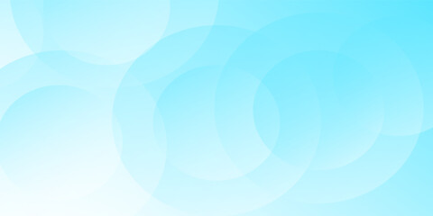 Poster - Minimalist banner background, pastel colorful, Light Blue gradations. Circle effect style geometric, abstract background. Vector Illustration