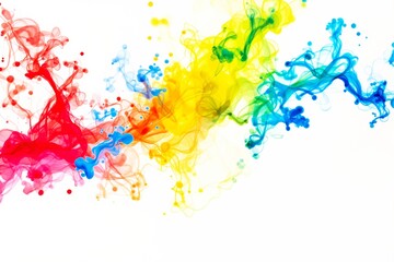 Leinwandbilder - Abstract colorful ink in water creating a dynamic artistic effect.