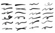 © Anil - Squiggle brush scribble underline. swoosh brush underline set for accent. Vector illustration