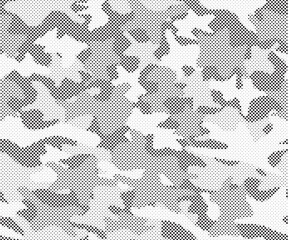 Poster - Abstract halftone background. Military camouflage effect dot seamless pattern texture. Dotted background as design element.