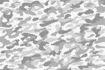 Poster - Abstract halftone background. Military camouflage effect dot seamless pattern texture. Dotted background as design element.