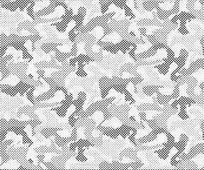 Leinwandbilder - Abstract halftone background. Military camouflage effect dot seamless pattern texture. Dotted background as design element.