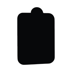 Leinwandbilder - Abstract black rectangle silhouette design with curved edges for modern graphic design elements