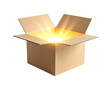 © Okla - Open Cardboard Box with Glowing Light