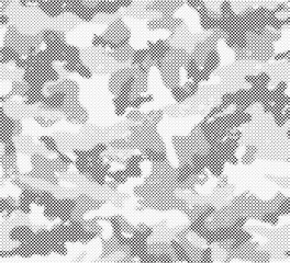 Poster - Abstract halftone background. Military camouflage effect dot seamless pattern texture. Dotted background as design element.