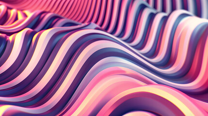 Leinwandbilder - Abstract wavy lines create a colorful and dynamic background with a modern design and smooth gradient, perfect for adding a vibrant touch to any presentation or visual project
