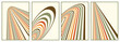 © Art Kovalenco - retro vintage 70s style stripes background poster lines. shapes vector design graphic 1970s retro background. abstract stylish 70s era line frame illustration