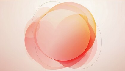 Poster - soft abstract swirl background with flowing red and orange translucent curves on a light gradient backdrop for modern web design, branding, and digital print media

