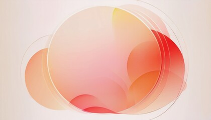 Poster - soft abstract swirl background with flowing red and orange translucent curves on a light gradient backdrop for modern web design, branding, and digital print media


