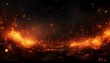 © Erica - fire embers particles over black panorama background fire burn sparks background abstract dark glitter fire particles lights