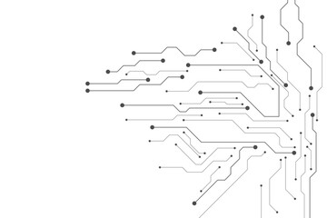 Aufkleber - vector futuristic circuit board , Electronic motherboard , Communication and engineering concept , Hi-tech digital technology concept