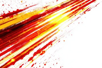 Poster - Dynamic speed lines depicting explosive action effects with vibrant red and yellow hues, ideal for superhero graphics, promotional banners, and captivating backgrounds