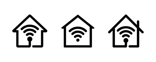 Aufkleber - smart home icon set. smart home control device icon. smart house with automation control system icon