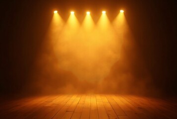 Wall Mural - empty stage with spotlights