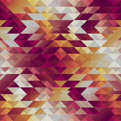 Poster - Ethnic geometric pattern, seamless pattern of the Navajo tribe. Native American ethnic. Seamless vector pattern ethnic, seamless Mexican rug, woven