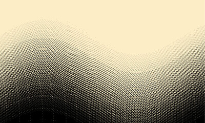 Aufkleber - Vector halftone gradient. Big wave abstract background