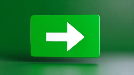 Poster - Green arrow pointing to the right