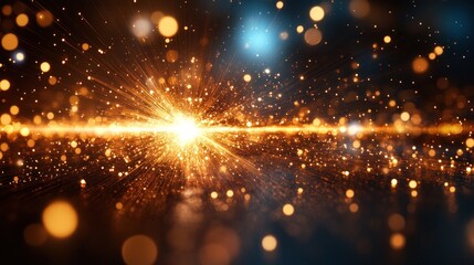 Poster - Radiant explosion of light and bokeh, creating a mesmerizing and dynamic scene