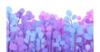 © ColdFire - Vibrant purple and blue paper leaves in abstract botanical arrangement