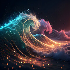 Poster - Shifting digital waves with shimmering particles