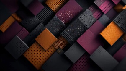 Poster - Abstract colorful squares with textured surface creates a geometric design