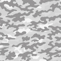 Leinwandbilder - Abstract halftone background. Military camouflage effect dot seamless pattern texture. Dotted background as design element.
