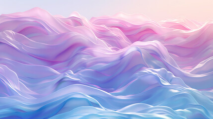Leinwandbilder - A beautiful abstract background with flowing waves of pink, purple, and blue colors creating a smooth and elegant texture
