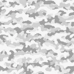 Poster - Abstract halftone background. Military camouflage effect dot seamless pattern texture. Dotted background as design element.