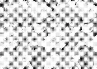 Poster - Abstract halftone background. Military camouflage effect dot seamless pattern texture. Dotted background as design element.