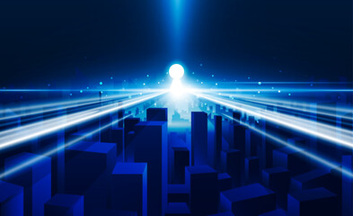 Poster - Abstract open Key Door Light out city business Light out success background Hitech communication concept innovation background, vector design
