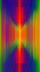 Poster - A Vibrant Abstract Composition Featuring Radiant Colors and Dynamic Patterns, Creating a Sense of Depth and Energy with Striking Visual Impressions