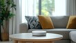 © Nicoum - On a minimalist table in a cozy living room, a Wi-Fi router works quietly, delivering a strong and stable internet connection to the entire home.