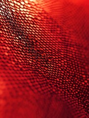 Poster - A Close-Up View of Red Surface with Water Droplets Highlighting Textures and Patterns in an Abstract Aesthetic Composition