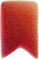 Aufkleber - 3d rendered Bookmark icon made of sweet candies covered with sugar